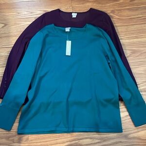 Chico’s pullover sweaters women’s size 3 Teal new and purple preowned